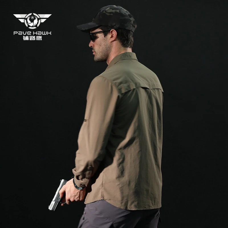 Мужская дышащая рубашка с защитой от ультрафиолета водонепроницаемая