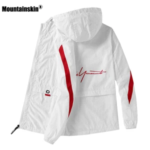 Куртка Mountainskin мужская с капюшоном, тонкая дышащая куртка с защитой от солнца, Повседневная Верхняя одежда для спорта, на лето, SA915