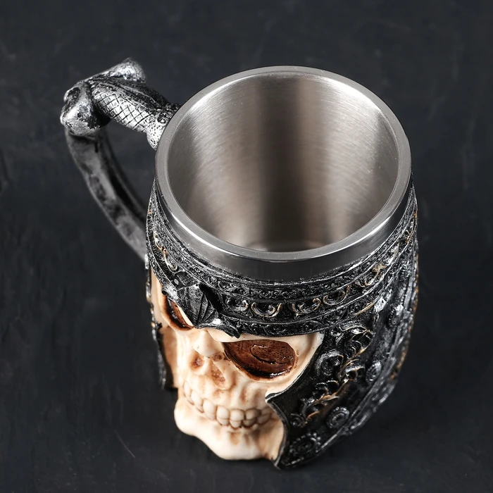 Mug &quotMiddle Ages. Skull 400 ml Kitchen supplies Mugs Drinkware Dining Bar Home Garden halloween Simaland Tableware Utensils for beverage room and