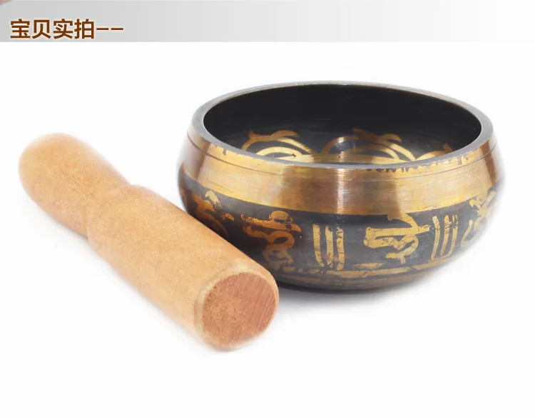 Nepalese Handmade Sound Copper Turn Bowl Song Buddha Yoga Therapy Settings | Дом и сад