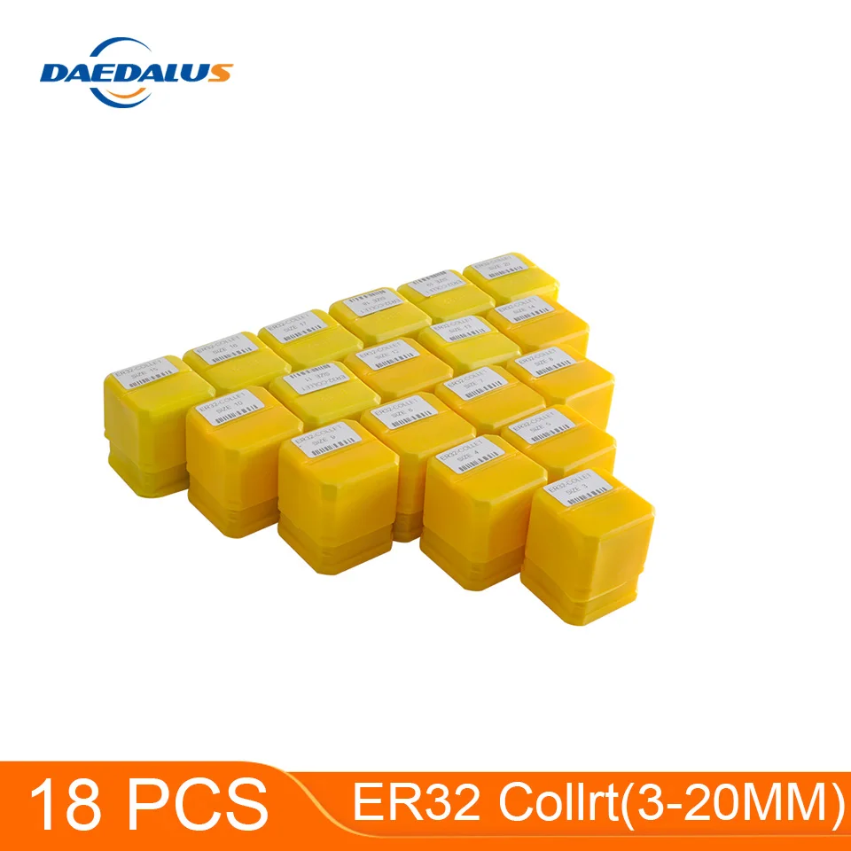 18 шт. цанговый патрон держатель токарного инструмента ER32 ER 32 сверлильный для