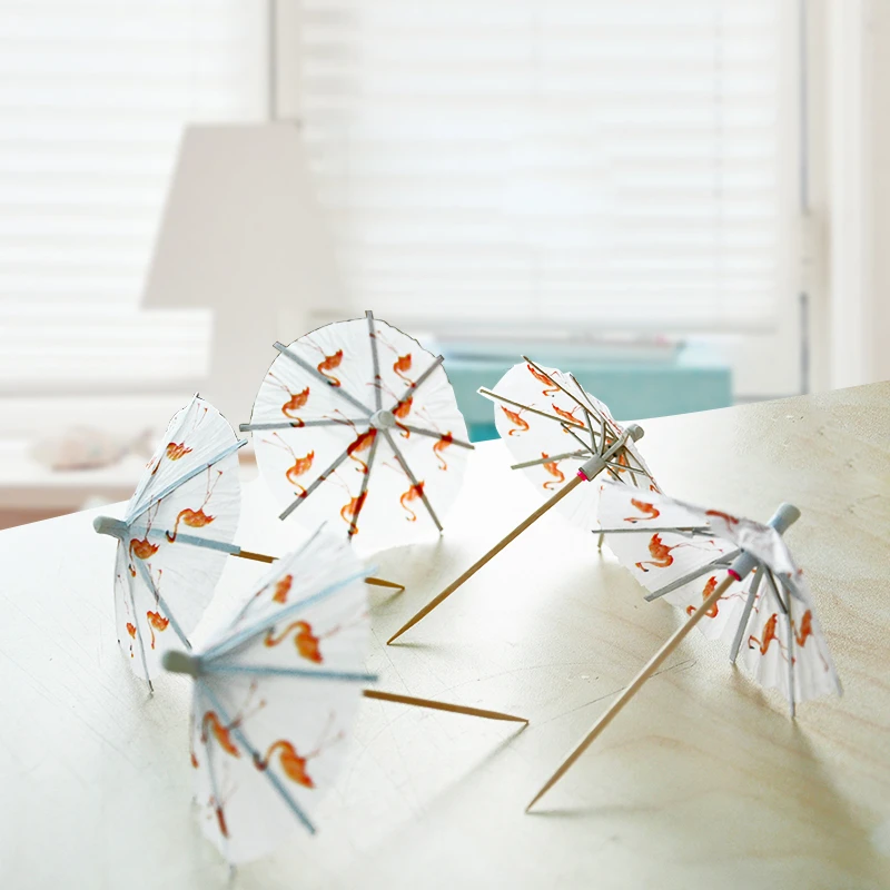 20 шт. зонт Фламинго сделай сам топпер для торта фруктовая зубочистка Коктейльные