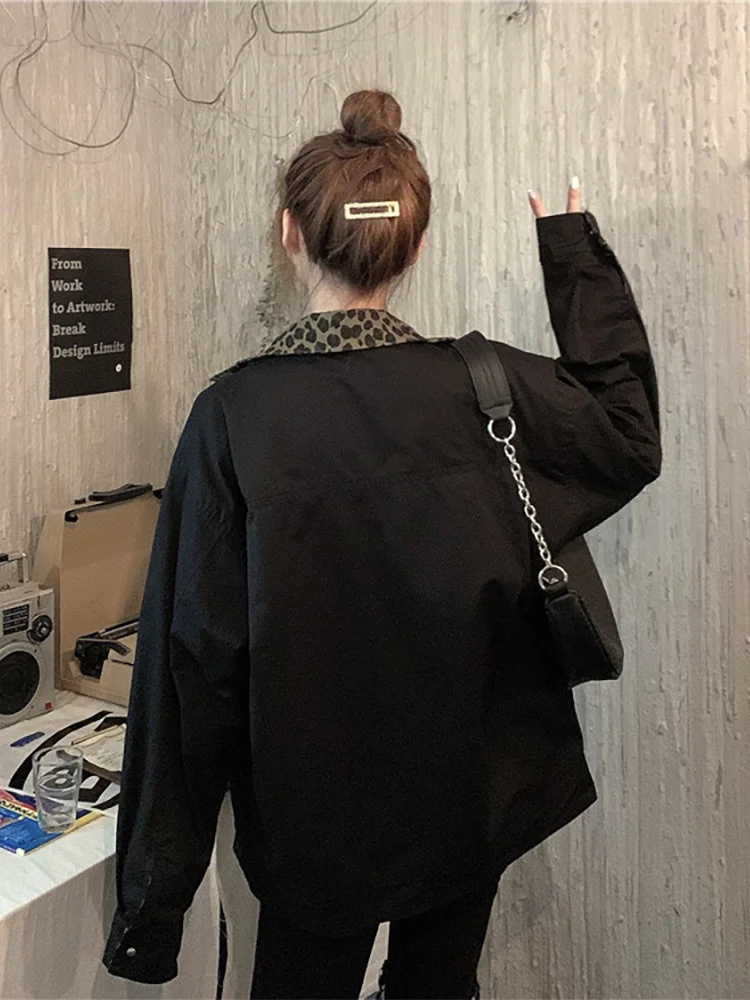 

Leopard Print Jacket Women's Early Summer Season Baseball Uniform 2021 New Jacket Harajuku Style Thin High-quality Ladies Jacket