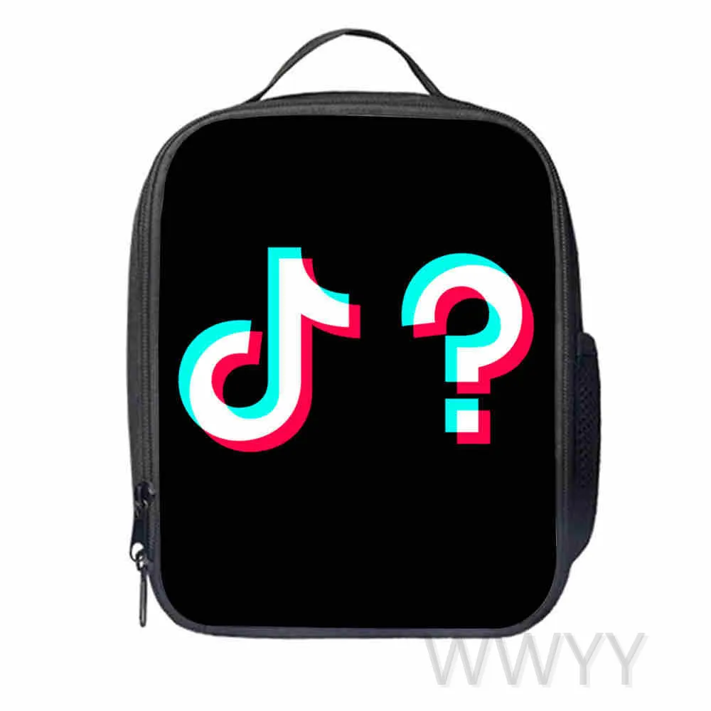 Сумка для ланча Tik Tok с мультяшным принтом мальчиков и девочек портативная