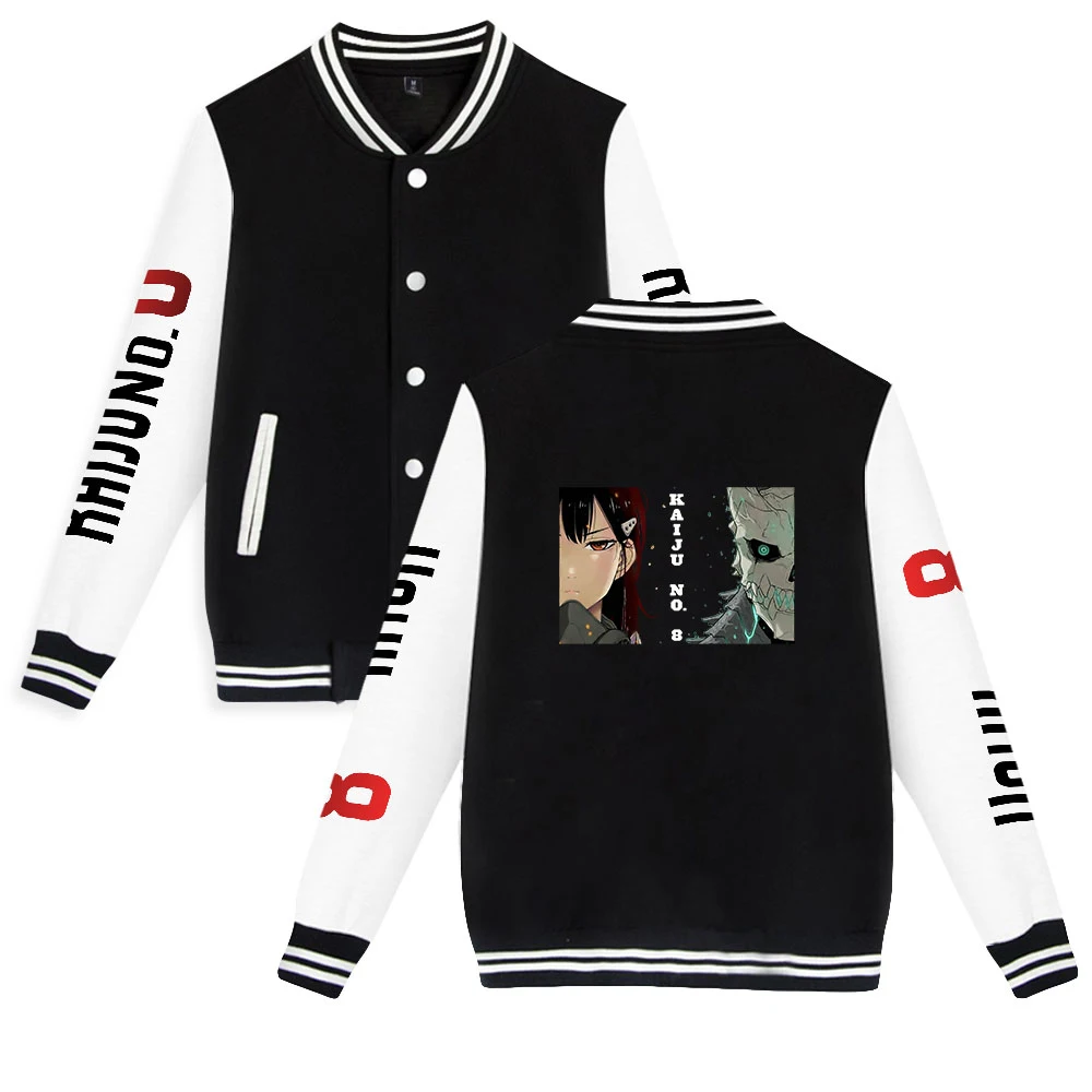 

Kaiju No 8 Comic Baseball Jacket V-neck Harajuku Printed Winter Casual Street Style 2021 New Jacket