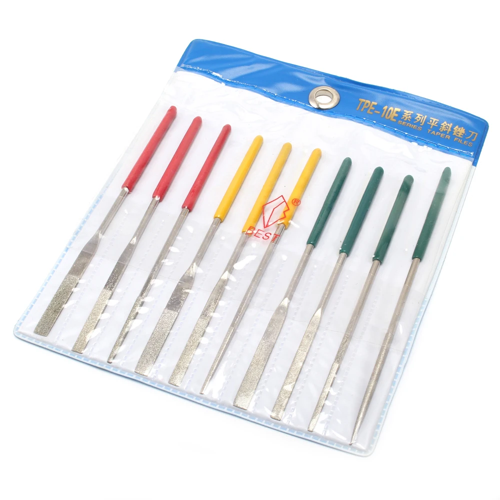 

12PCS Diamond Mini Needle File Set Hand Tools for Ceramic Glass Gem Stone Hobbies and Crafts Repair Tools 150# 200# 400# New