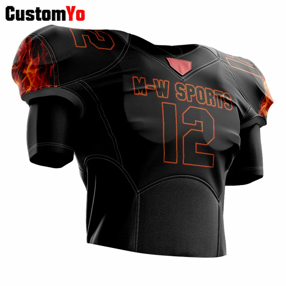 2019 новый дизайн Футбол майки команды черные Майки для американского футбола