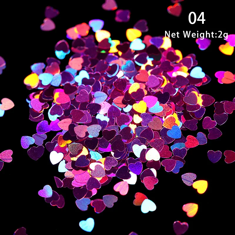 1 сумка для дизайна ногтей цветные хлопья голографическое украшение в виде