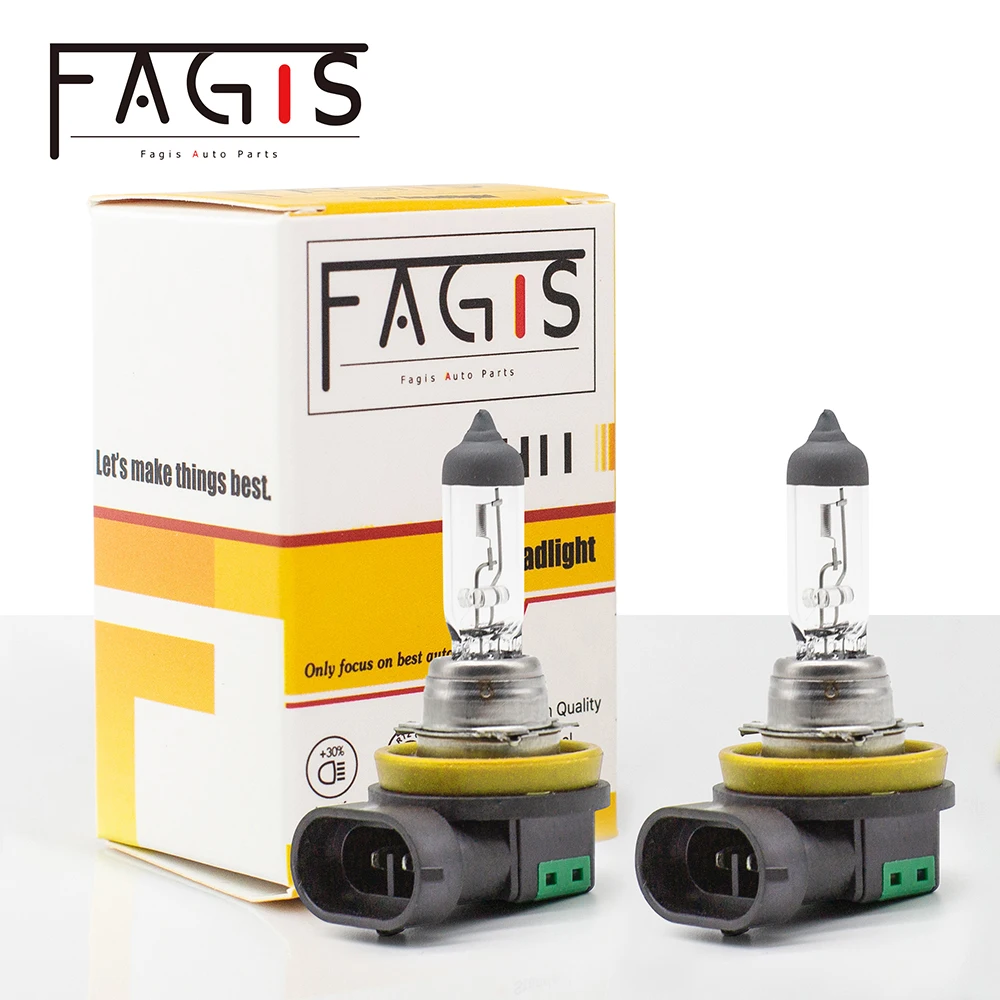 Fagis 2 шт. H11 55W 12V Белый автомобильные галогеновые лампы туман светильник