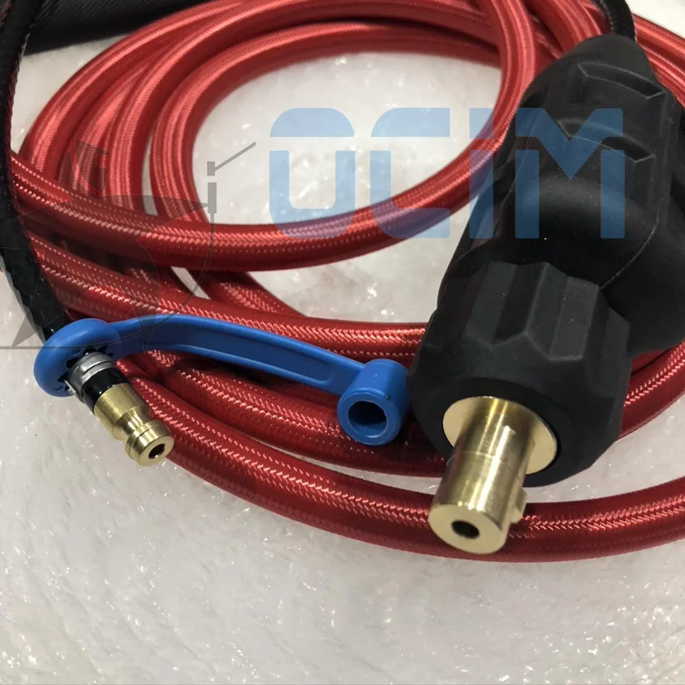 WP17 WP17F WP17V WP17FV 4M Red Super Soft Hose Braided Air-Cooled Complete TIG Welding Torch 35-70 Connector | Инструменты