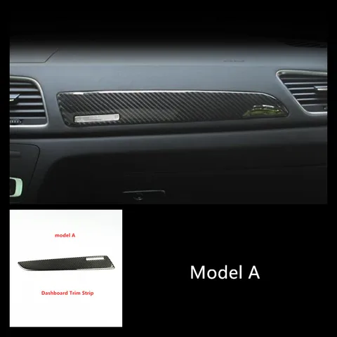 Полоски для отделки двери автомобиля из углеродного волокна, декоративная накладка для приборной панели второго пилота для Audi Q3 2013-2017, аксессуары для автомобильного интерьера