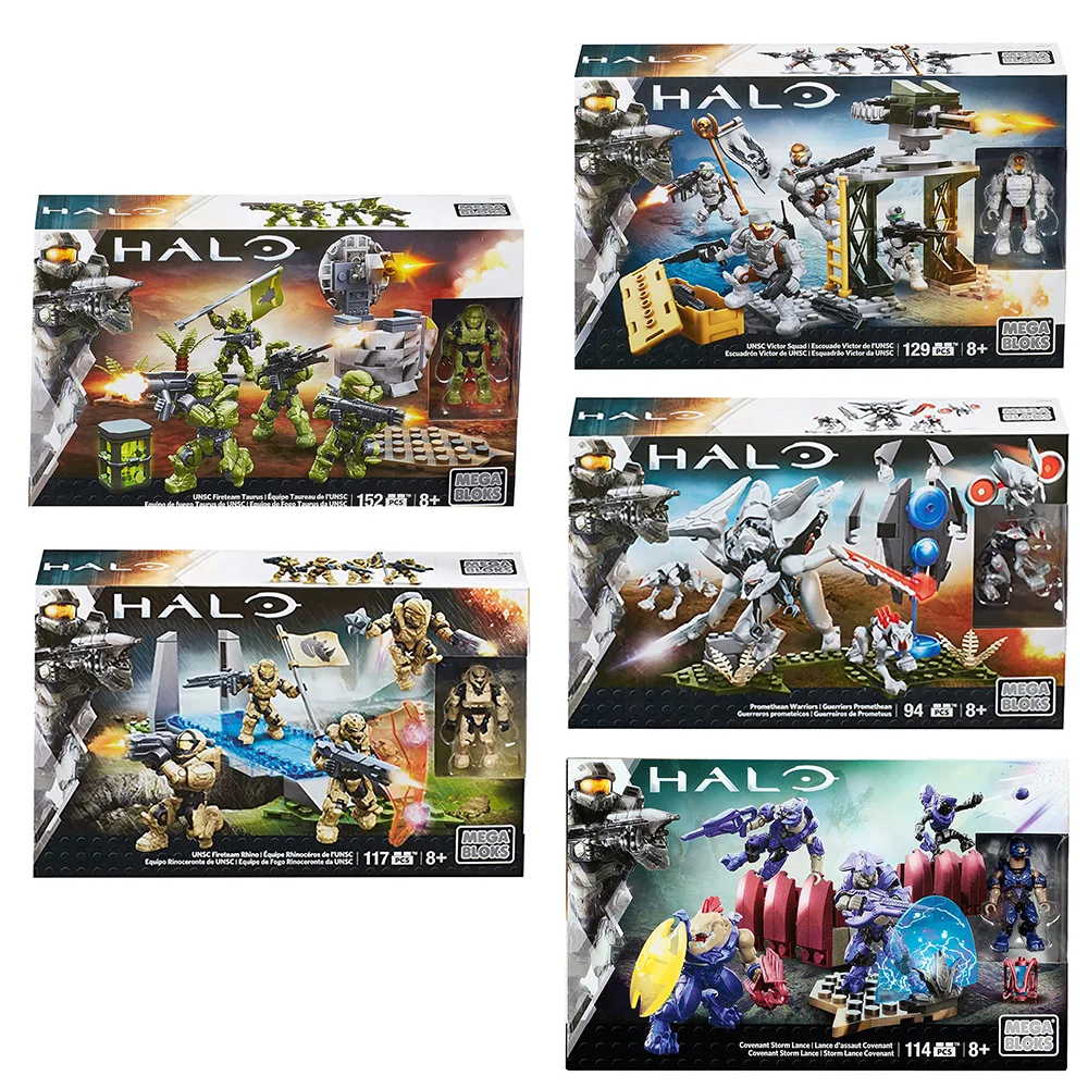 Игровой набор Mega Bloks Halo Promethean Warrior Fireteam Rhino UNSC Taurus игровой подарок для детей |