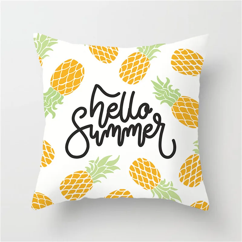Тропическая подушка в виде фрукта Fuwatacchi наволочка с принтом ананаса и слов для
