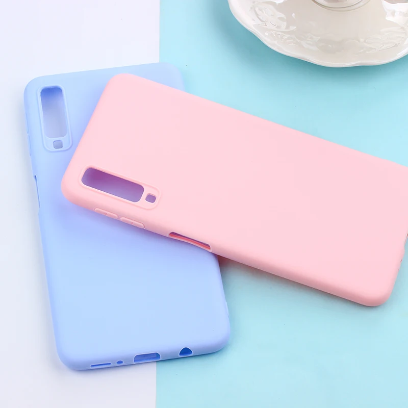 Матовый ТПУ чехол накладка конфетный для Samsung Galaxy A50 Чехлы Мягкий силиконовый