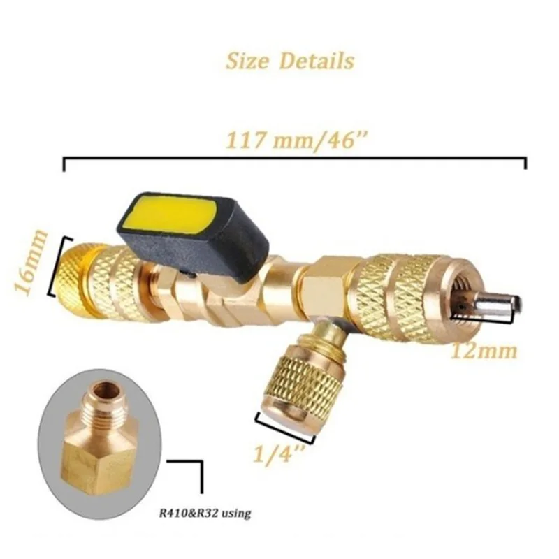 1Pc R410A R22 Dual Size SAE Port HVAC Valve Core Removal/Installer Tool(No Gas Loss) with 10Pcs | Бытовая техника