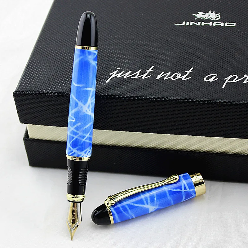Высокое качество Iraurita перьевая ручка Роскошный Jinhao 450 полностью металлические золотые ручки с зажимом канцелярские принадлежности для офиса и школы