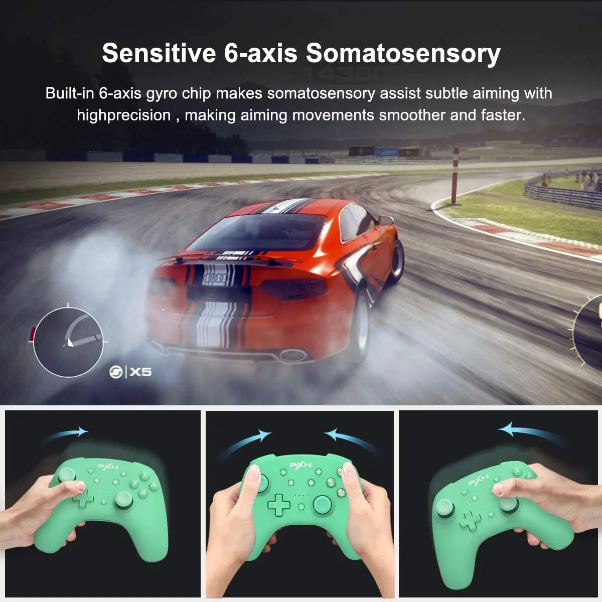 Контроллер Nintendo Switch PXN игровой геймпад Bluetooth совместим с Lite/PC USB-кабелем для