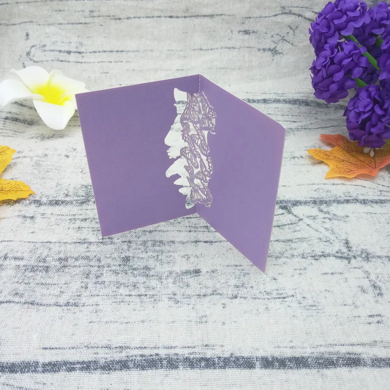 50 шт. лазерная резка Бумага виниловые карты одежда для свадьбы дня рождения