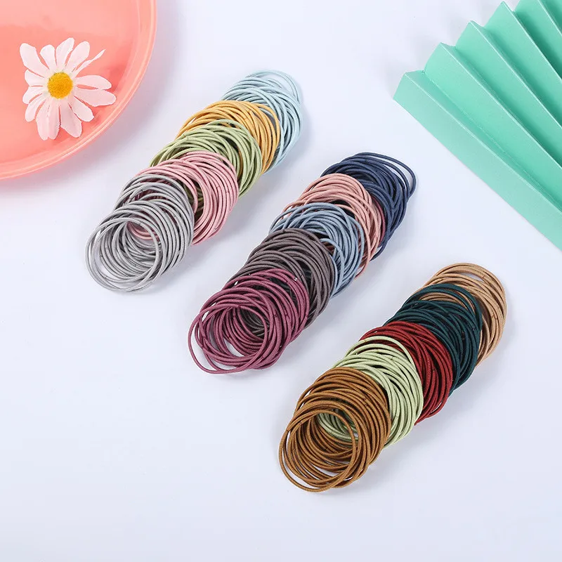 

Girls Solid Color Big Rubber Band Ponytail Holder Gum Headwear Elastic Hair Bands Korean Girl Hair Accessories 2278