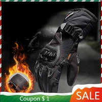 finger scooter leather glove moto motorcycle arm warmers winter cycling waterproof bike heated motorcycle driving sports glove