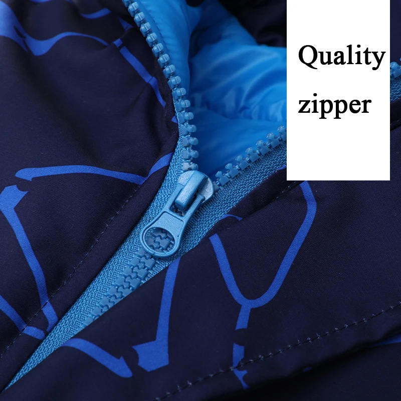 Зимняя стеганая куртка для мальчиков Детская верхняя одежда с капюшоном