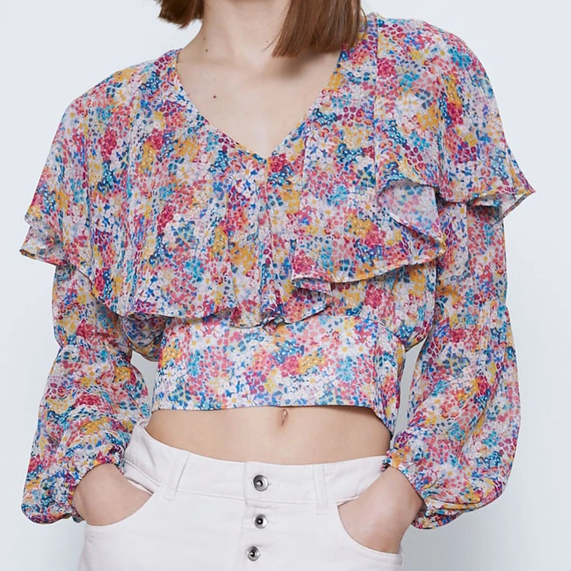 Лето 2019 винтажная блуза с леопардовым принтом женские рубашки больших размеров