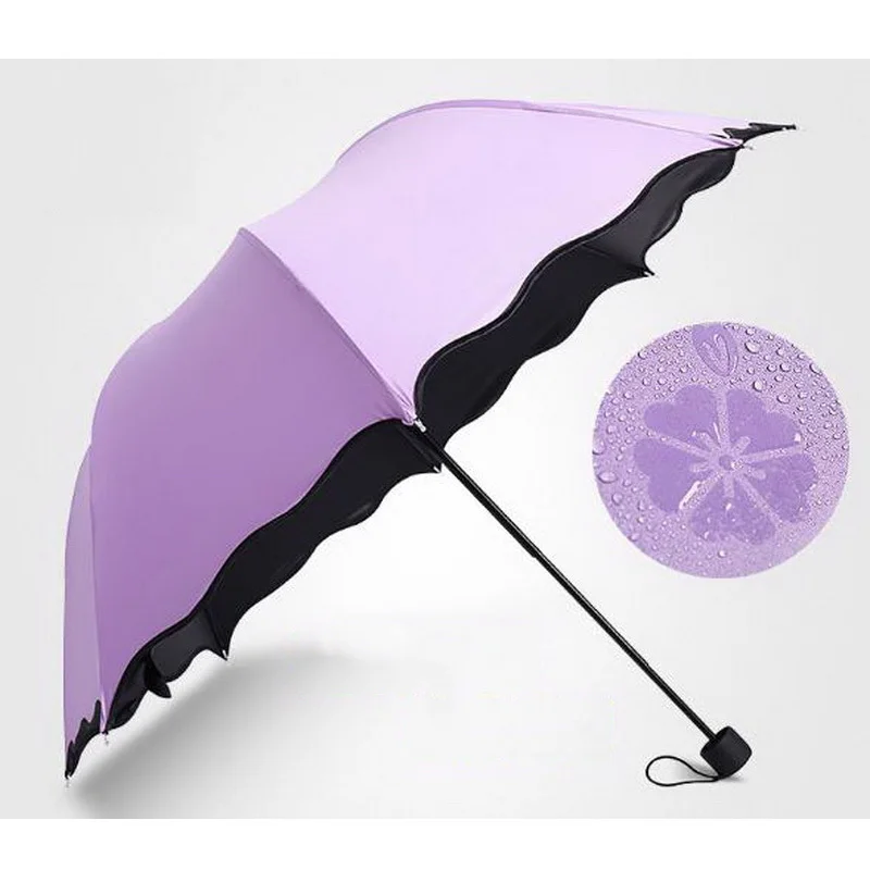 

170366/Automatic folding rain umbrella/Women Sun Rain Umbrella Anti-UV Waterproof Parasol Folding Umbrella