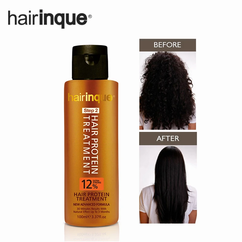 HAIRINQUE 12% Кератиновое лечение волос для африканские восстановление поврежденных волос 30 минут сделать выпрямление волос Гладкая маска для волос 100 мл