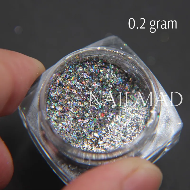 0 2 г/коробка блестящие хлопья для ногтей|nail powder|laser powderpowder nail |