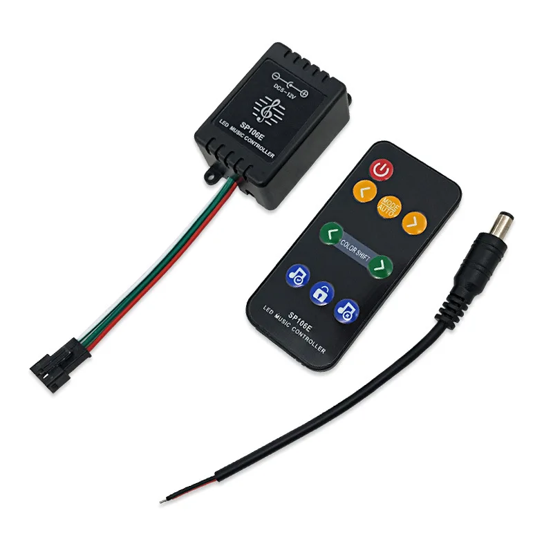 SP106E 9key светодиодный музыкальный контроллер DC5V-12V WS2811 WS2812B SK6812 1903 Magic лента