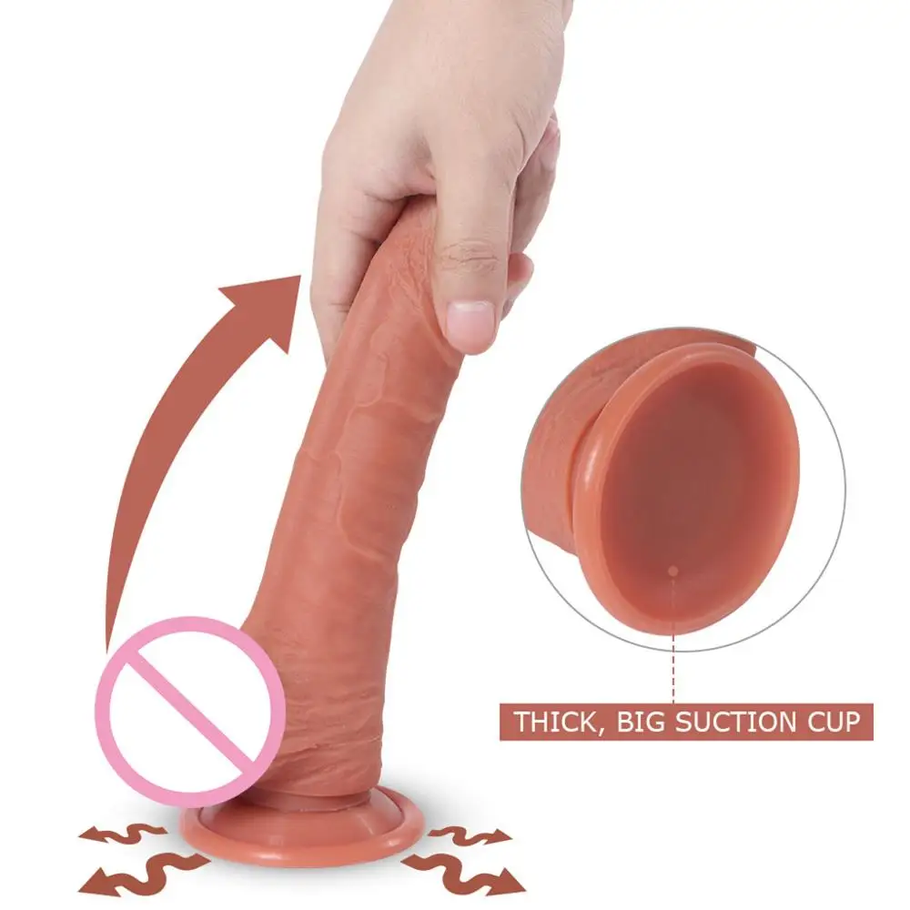 Из мягкого прозрачного пластика ультра Реалистический Пенис кожи как плоть Dong