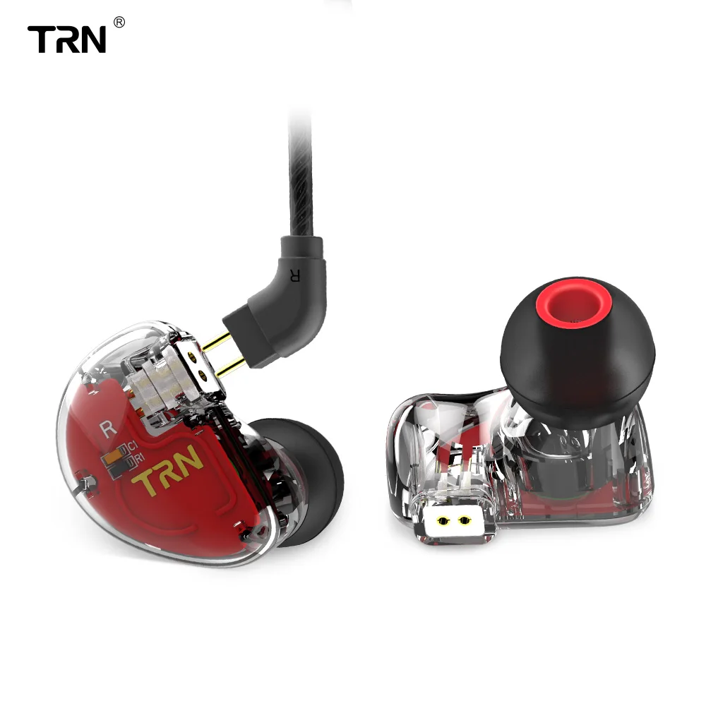 TRN гибридные наушники вкладыши V30 1DD + 2BA спортивные Hi Fi DJ съемная гарнитура 2pin 24h
