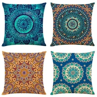 45x45cm mandala decorative throw pillow covers bohemian couch pillows linen cushion cover for couch sofa car living room