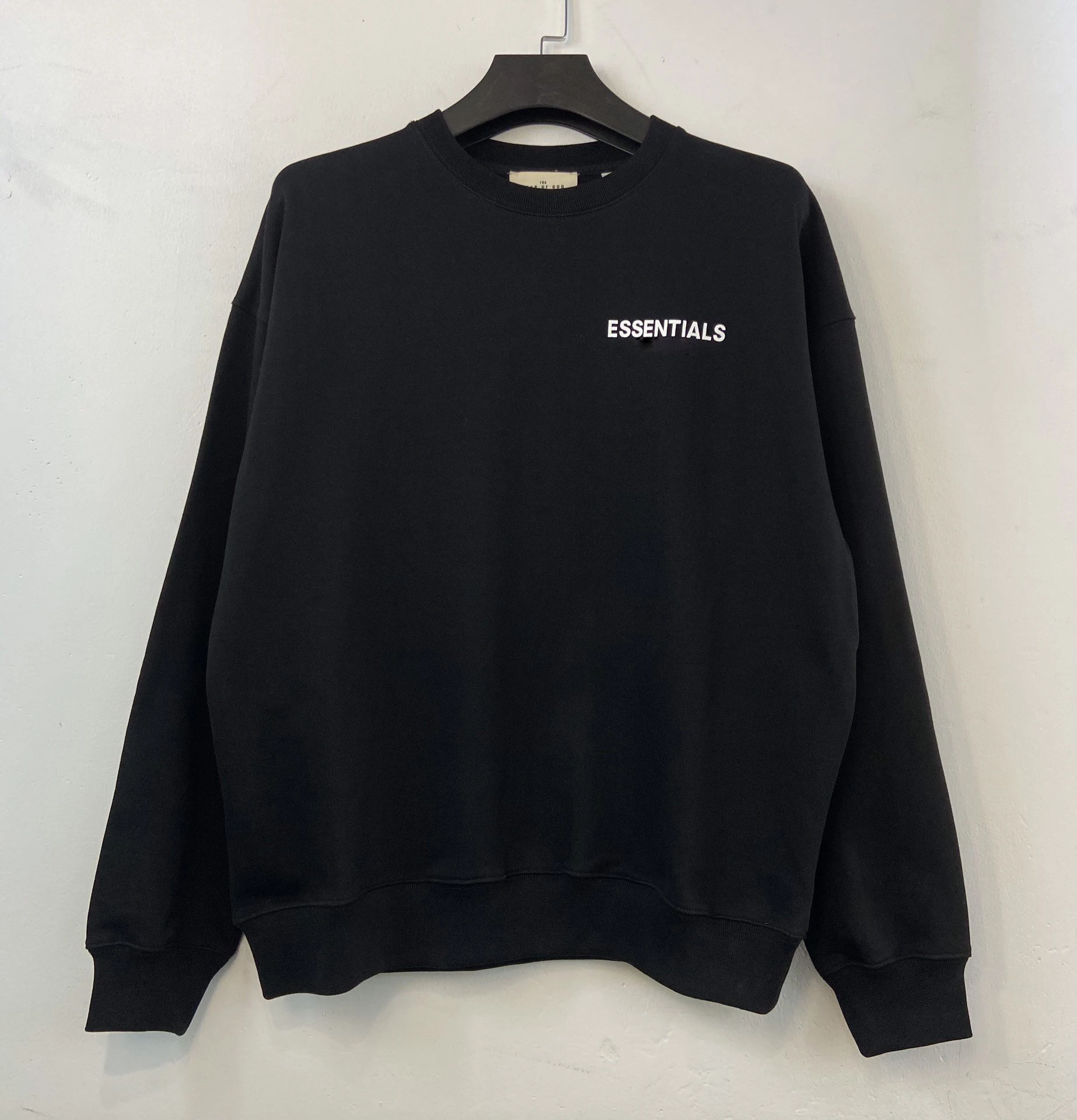 

2021FW Essentials Logo Print Solid Color Pullover Men Women Couple Cotton Sweatshirt Oversized High Street FOG Crewneck