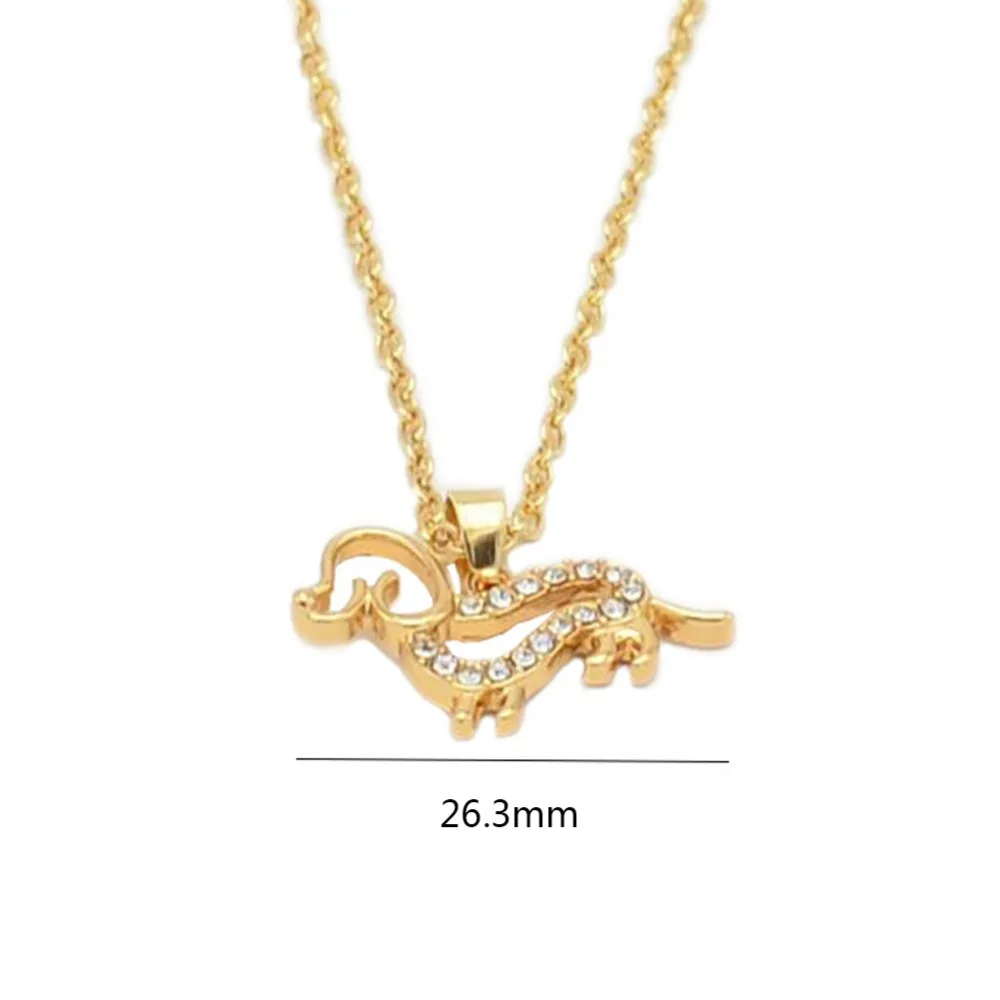 Новый милый маленький щенок ожерелье с подвеской для собак Цвет золотистый