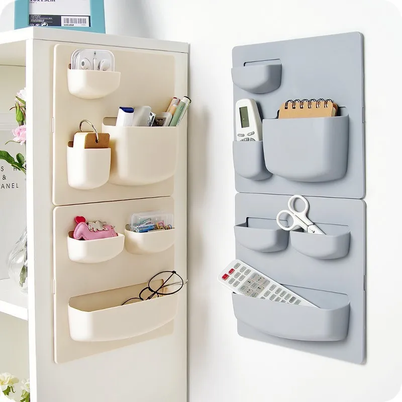

Non-perforated storage box on the wall, finishing shelves, kitchen bathroom wall storage shelf storage box