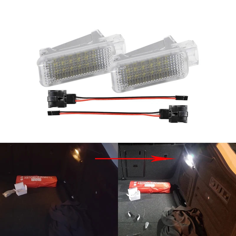 Для Audi A1 A2 A3 S3 A4 B6 B7 B8 S4 RS4 A5 S5 A6 S6 RS6 A7 S7 A8 S8 Q5 Q7 R8 TT 2x светодиодная подсветка багажника
