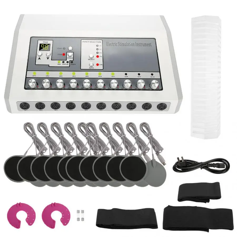 

Low Frequency Digital Pulse Therapy Machine Body Massager Pain Relief Face Lift Fat Reduction Tool with 10 Pair Electrode Pads