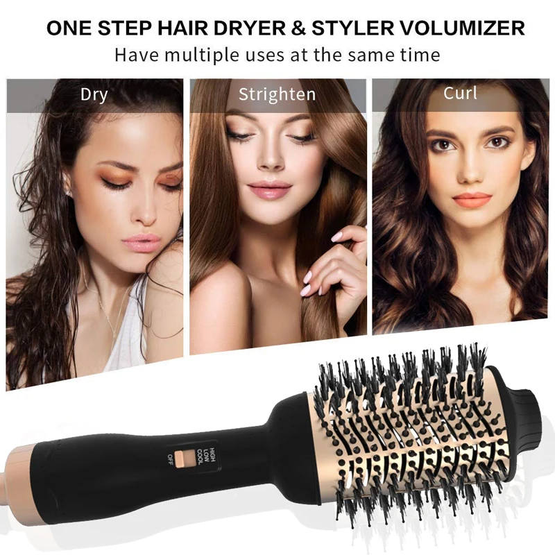 3 в 1 фен и объединитель выпрямитель для волос с отрицательными ионами щетка