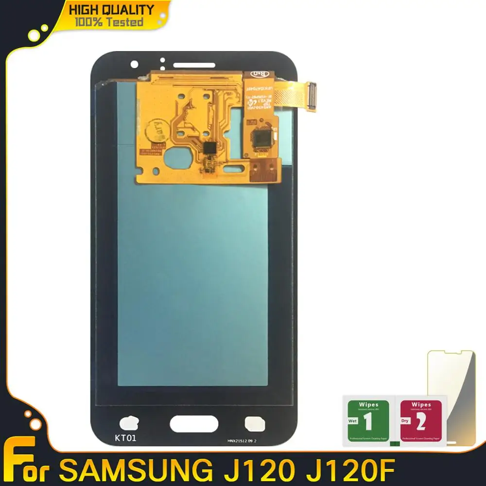 Супер AMOLED ЖК-для Samsung Galaxy J1 J120 J120F J120DS J120G J120M J120H ЖК-дисплей сенсорный дигитайзер сборка