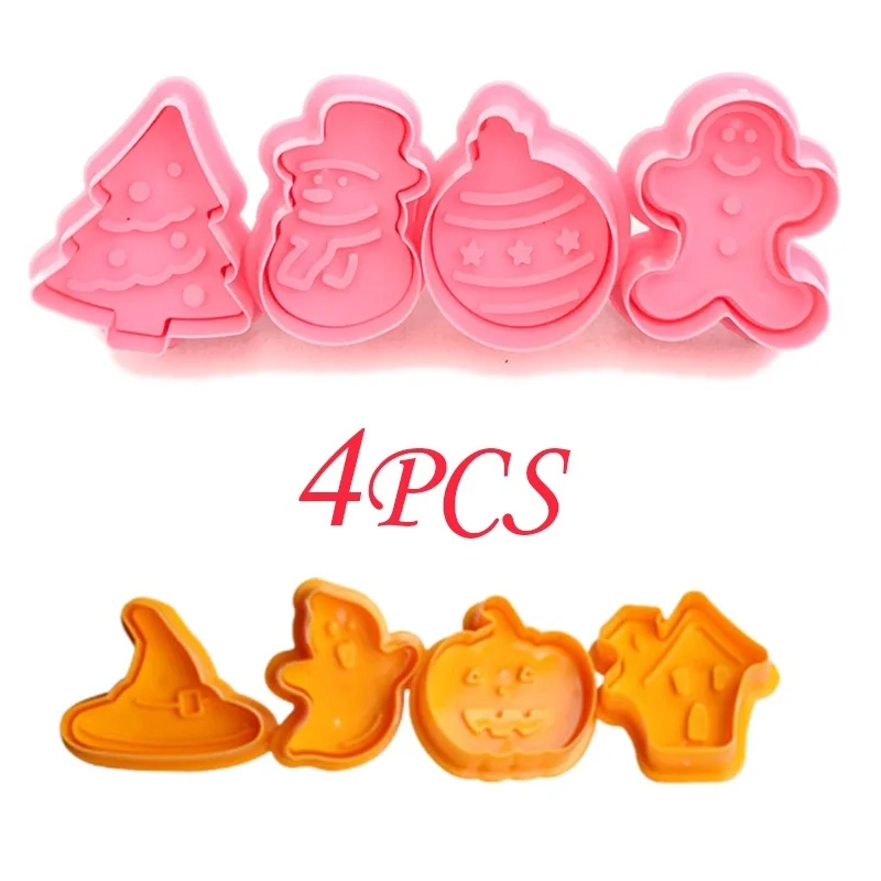 4 шт. форма для печенья Рождественская елка снеговик резак резаки выпечки