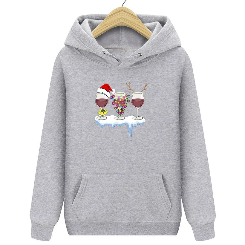 

Christmas Printed Hoodies Cropped Tops Women Hoodie Print Sweatshirt Autumn and Winter Female Oversized Hoodies Harajuku Clothes