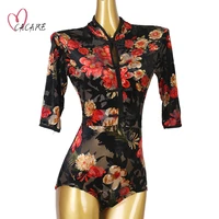 bodysuit for ballroom dance competition dresses leotard romper jumpsuit waltz tango dance flamenco costume customize body d0113