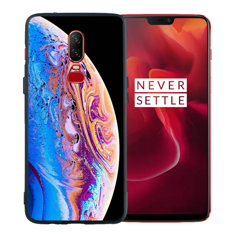 

Soft Silicone Luxury Geometry Phone Case For Oneplus 7 Pro Case 6 5 For Oneplus 6T Cover For Oneplus 5T Coque Black Funda Etui