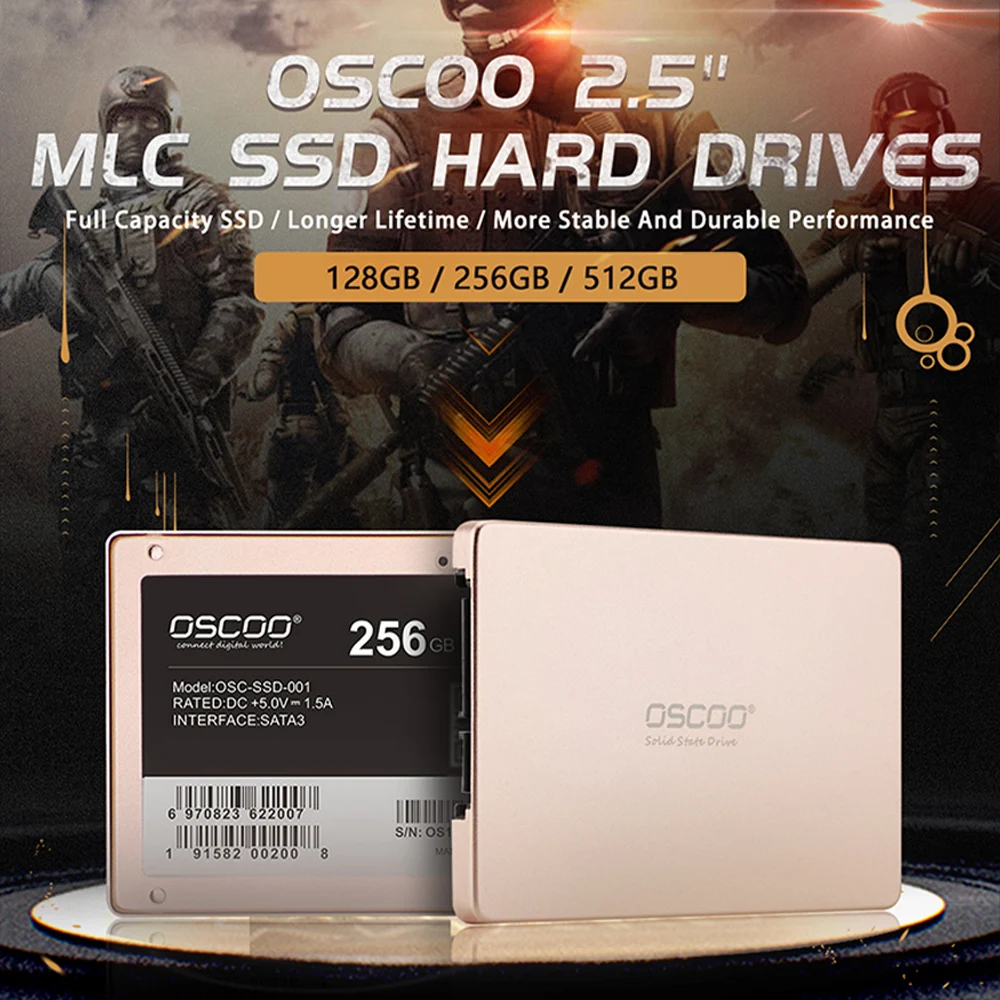 

OSCOO SSD-001 MLC 2246XT 2.5inch SATA3 SSD 512GB/256GB/128GB Internal Solid State Drives Hard Disk For Laptop Hard Disk Desktop