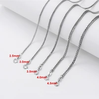 new arrive braided chain shiny real silver 925 fine jewelry 2 5 3 0 3 5 4 0mm 40 45 50 55 60 70 75cm dreamcarnival1989 wholesale