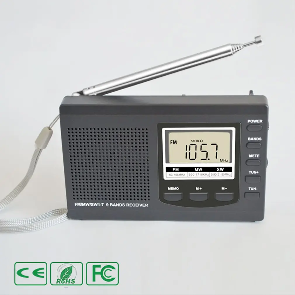 Цифровой Дисплей Портативный FM AM коротковолновое многодиапазонный