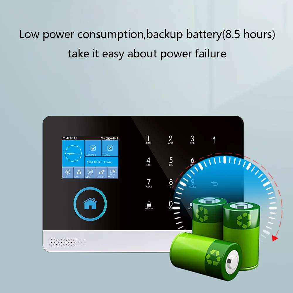mulo tuya alarm system wifi gsm security system burglar alarm for house office pg103 sms call auto dial app remote control free global shipping