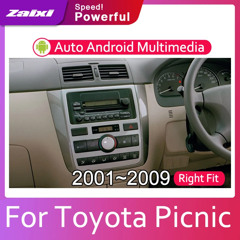 

ZaiXi 2din Car multimedia Android Autoradio Car Radio GPS player For Toyota Picnic 2001~2009 Bluetooth WiFi Mirror link Navi