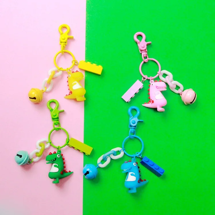 Мультфильм капля клей динозавр ключ chaincreaty милый для женской машины и сумки кулон